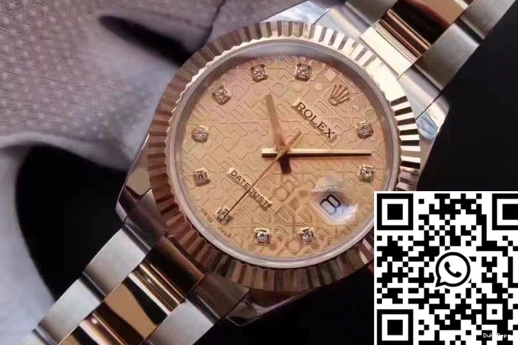 II Diamond-studded Dial Rose Rolex Texture 126333 Gold Datejust 41MM 0331